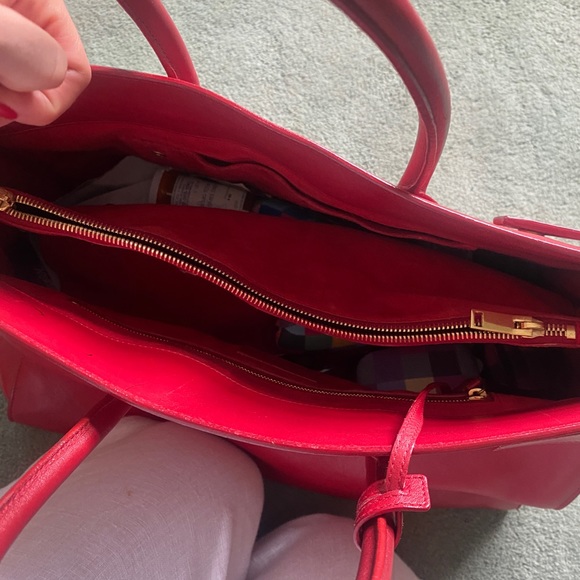 Saint Laurent LARGE Sac Du Jour, Red, Hedi Slimane YSL - Picture 8 of 15